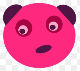Bear Pink Panda - Animal Face In Circle Png,Panda Face Png