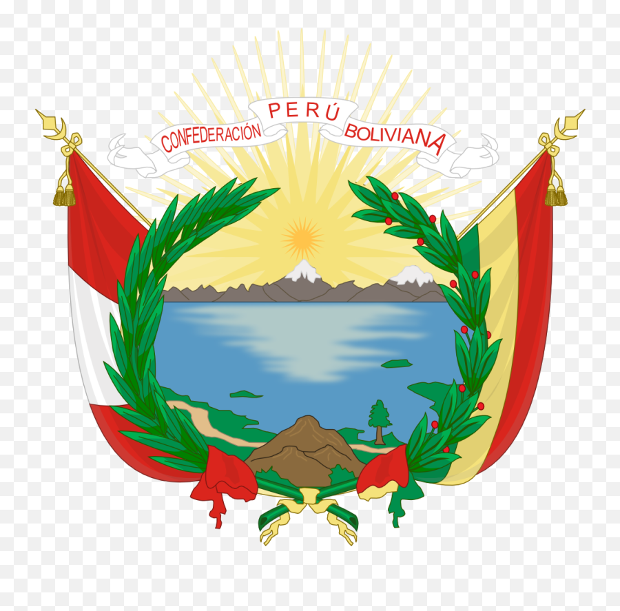 Flag Coat Of Arms - Peru Bolivia Coat Of Arms Png,Peru Flag Png