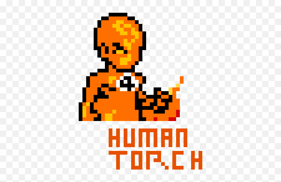 Pixilart - Human Torch By Anonymous Dot Png,Human Torch Png