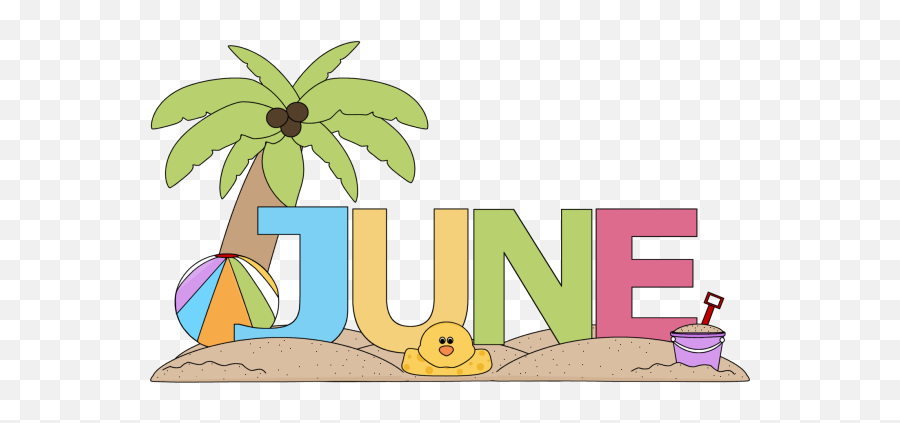 June Clipart Beach Sand - Months Of The Year June Png,Beach Sand Png