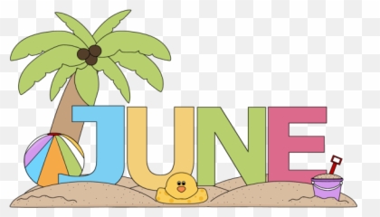 June Clipart Beach Sand - Months Of The Year June Png,Beach Sand Png