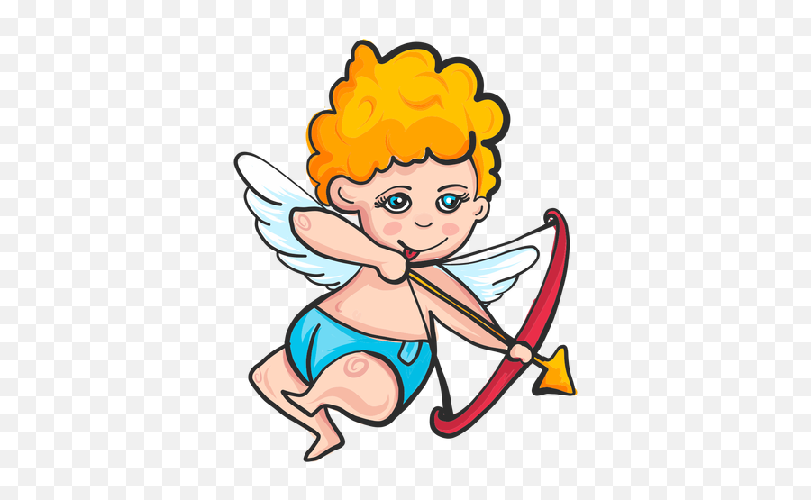 Cupid Shooting Arrow Cartoon - Transparent Png U0026 Svg Vector File Cupido Animado Png,Cupid Png