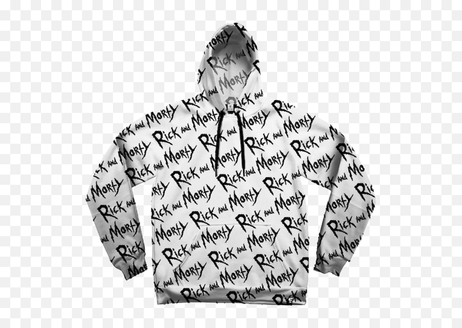 Rick And Morty White Unisex Hoodie L - Rick Y Morty Black And White Png,White Hoodie Png