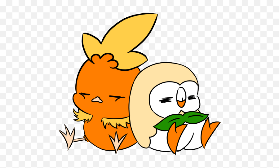 Torchic Y Rowlet Pokemon Pikachu Character - Happy Png,Torchic Png