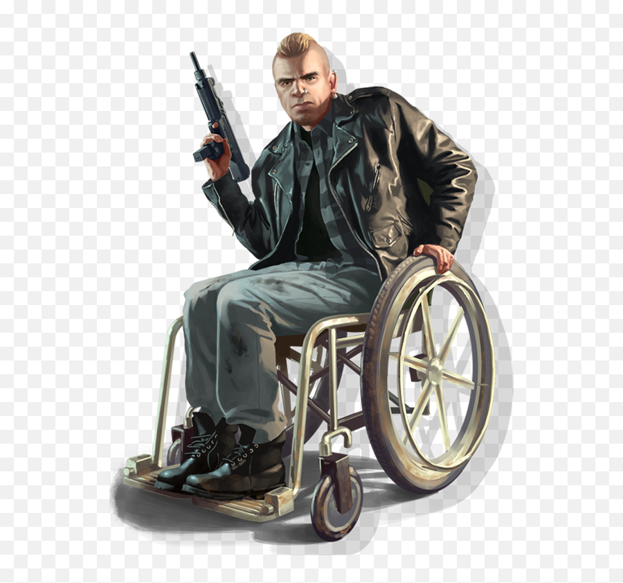 Download Angusmartin Tlad Artwork - Wheelchair Man Png Gta 4 The Lost And Damned Artwork,Wheelchair Silhouette Png