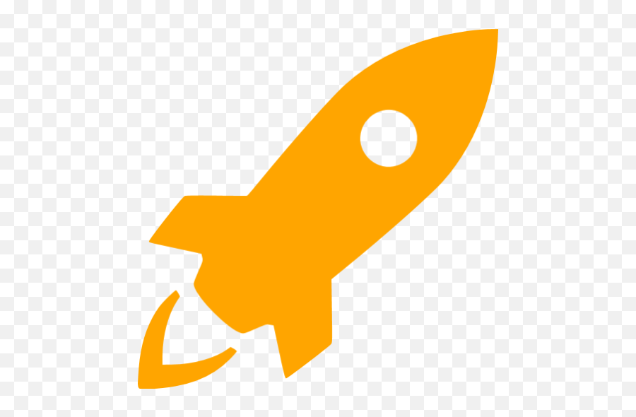 Orange Rocket Icon - Rocket Icon Dark Blue Png,Rocket Icon Png