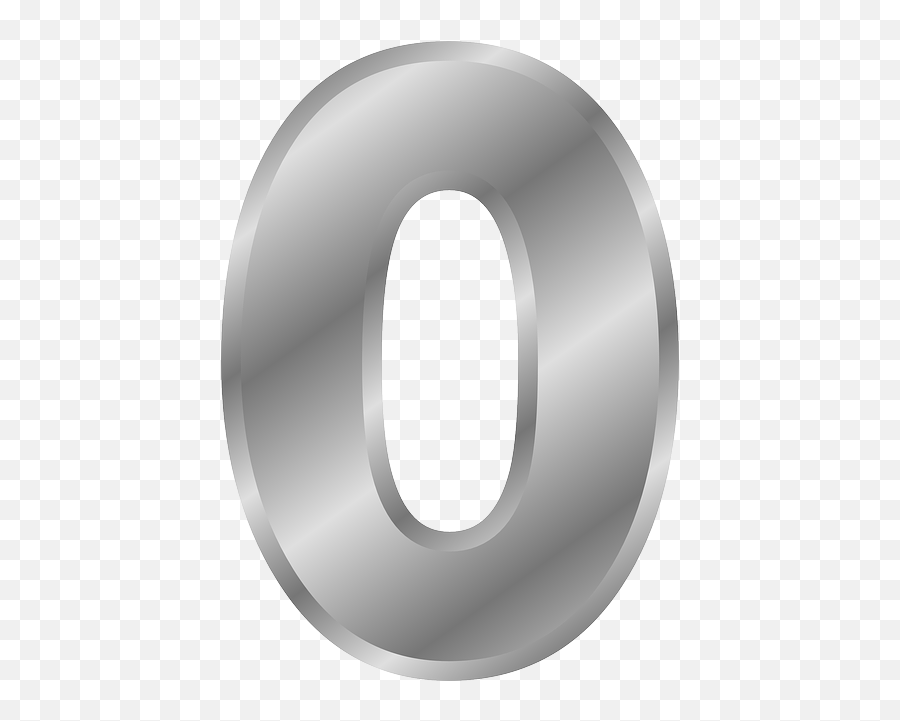 Font Number Silver Effect Letters - Silver Number 0 Clipart Png,0 Png