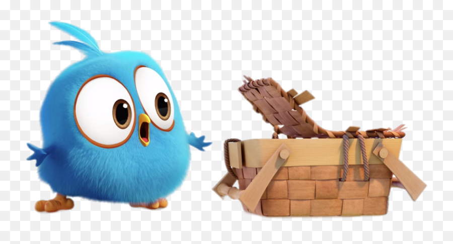 Angry Bird Blue With Picnic Basket Png