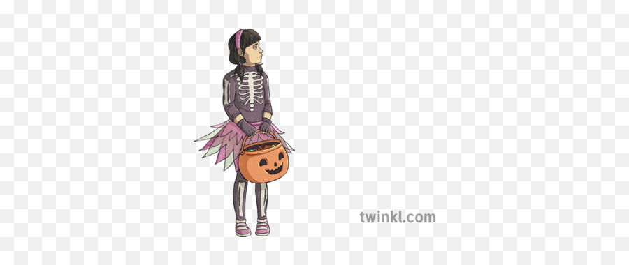 Skeleton Girl Child Costume Spooky Creepy Trick Or Treat - Fictional Character Png,Spooky Skeleton Icon