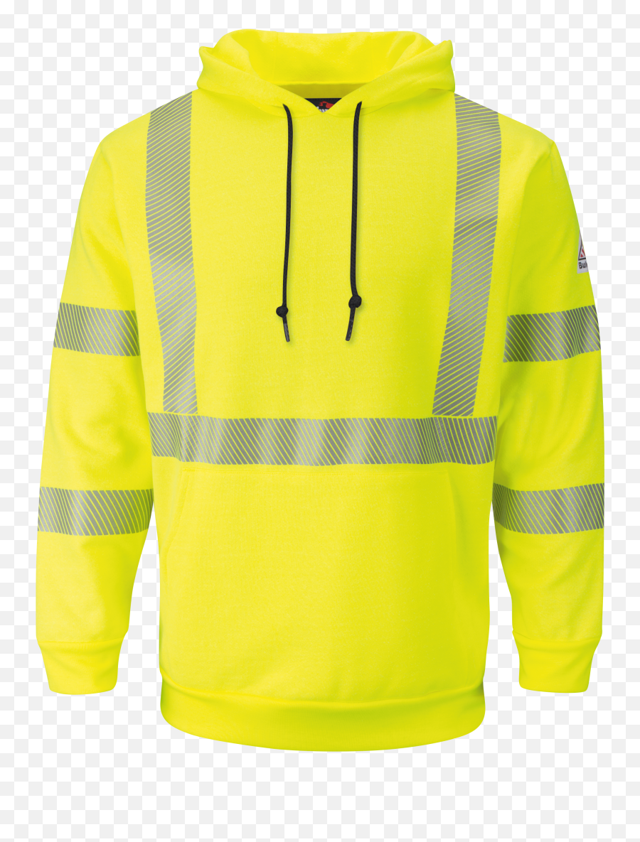 Menu0027s Fleece Fr Hi - Visibility Pullover Hooded Sweatshirt Bulwark Fr Hoodie Pullover Yellow Png,Icon Hi Viz Jacket