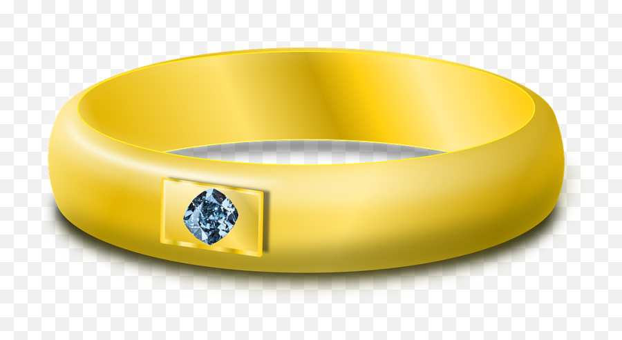 Diamond Gold Ring Wedding - Blue Diamond Png,Gold Ring Png