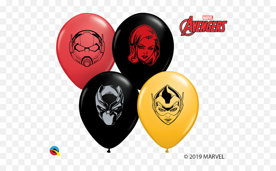 5 Round Qualatex Marvel Avenger 2 Heroes Face Assortment - 100 Count Avengers Assemble Png,Avengers Symbol Png
