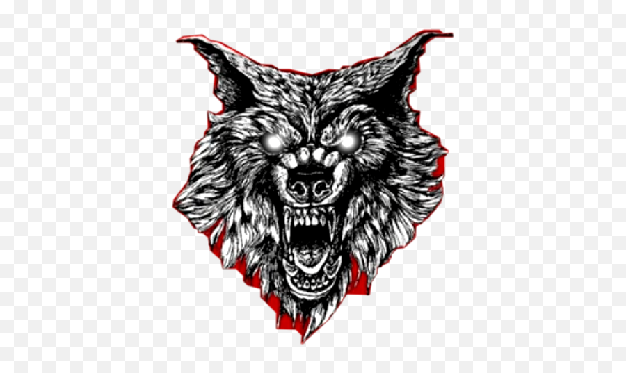 Dog Wolf Angery Scary Freetoedit Sticker By Matthew2times - Drawing Scary Wolf Tattoo Png,Wolf Head Icon