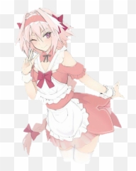 Astolfo Traps Trapsaregay Cuteanimeboy - Anime Trap Astolfo Maid Png,Astolfo Transparent