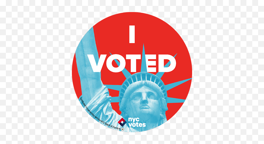 I Voted Sticker Finalists New York City Campaign Finance - Statue Of Liberty View Png,Print Icon Manhattan
