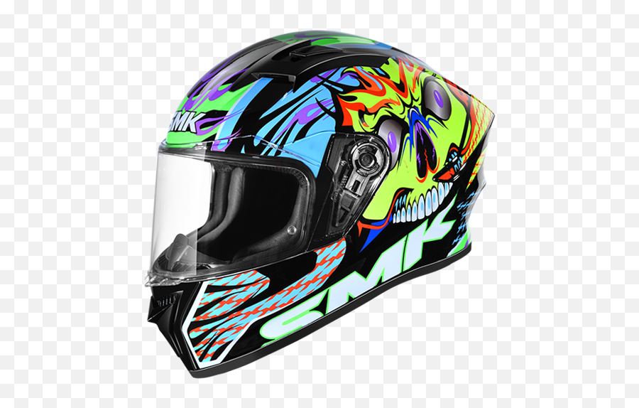 Smk Stellar Skull Full Face Motorcycle And Two - Wheelers Helmet Smk Stellar Helmet Png,Icon Colorfuly Helmet