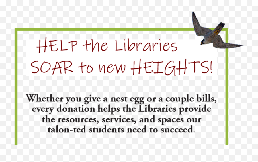 Giving To The Libraries Bookmark Magazine - Language Png,Peregrine Falcon Icon