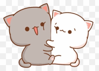 Cute Little Hearts Sticker Kawaii - Chibi Cute Cat Drawings Png,Cute Stickers Png