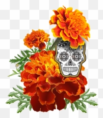 Dead Flower Graphic Freeuse Png Files - Dia De Los Muertos Marigold Png,Dead Flowers Png