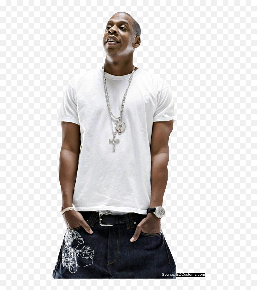 Jay Z Hip Hop Rap Music Singer - Rapper With White T Png,Jay Z Png