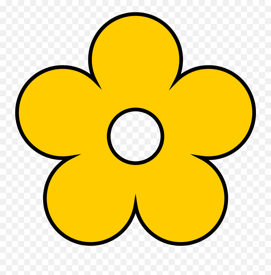 Yellow Flower Clipart - Clip Art Of Yellow Flower Png,Flower Cartoon Png -  free transparent png images 