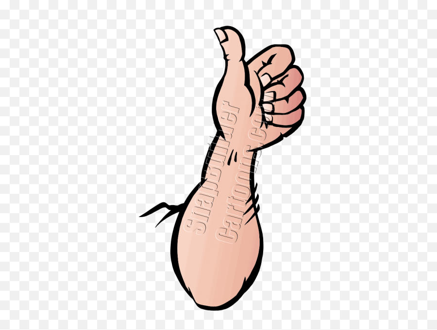 Arm With Thumb Up - Thumb Signal Png,Cartoon Arm Png