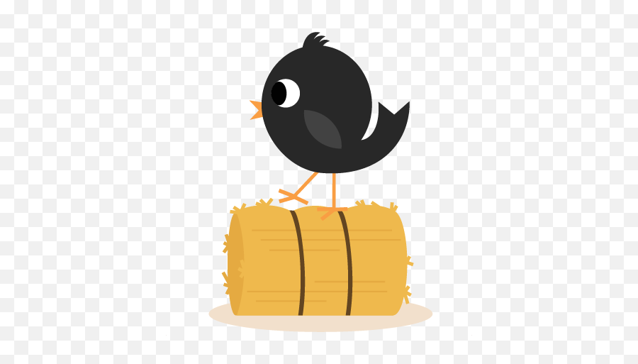 Cute Hay Clipart - Cute Baby Crow Clipart Png,Hay Bale Png