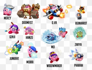 Overwatch Heroes As Kirby Copy - Kirby Custom Copy Abilities Png,Kirby Transparent Background
