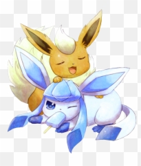 Eeveelution - Pokemon Flareon And Glaceon Png,Glaceon Png