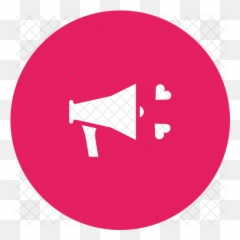 Megaphone Icon Of Glyph Style - Circle png