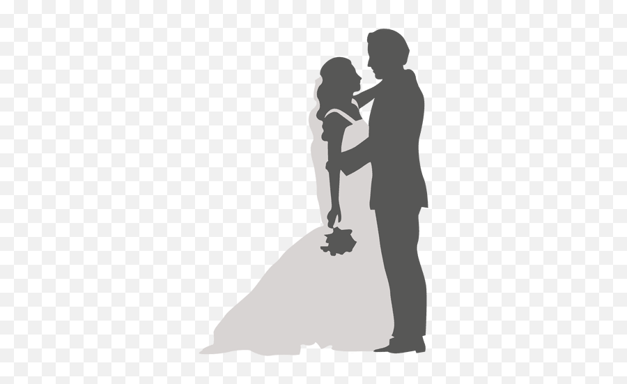 Bride Groom Romancing Silhouette - Bride Groom Silhouette Noivos Png Transparente,Bride And Groom Png