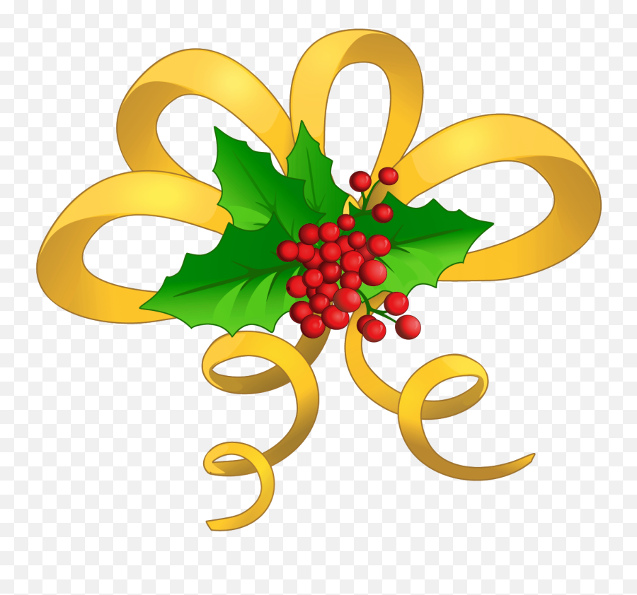 Download Mistletoe Clip Art - Christmas Day Full Size Png Clip Art,Christmas Bow Transparent Background