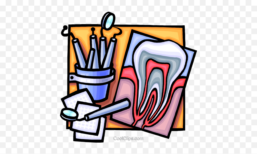 Cross Section Of A Tooth Royalty Free Vector Clip Art - Dentist Tools Clipart Png,Tools Clipart Png