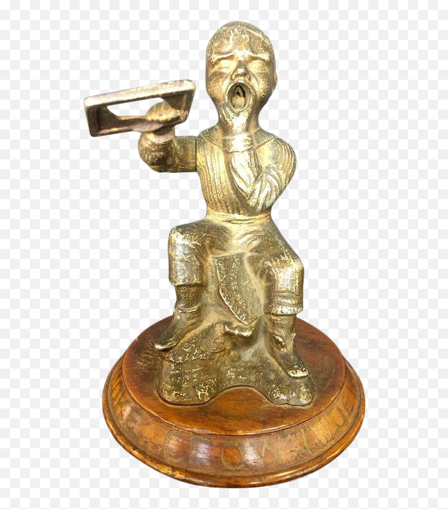 Dunce Cigar Tip Cutter Bronze Sculpture Tobacco Accessory 19th Century - Bronze Sculpture Png,Dunce Hat Png
