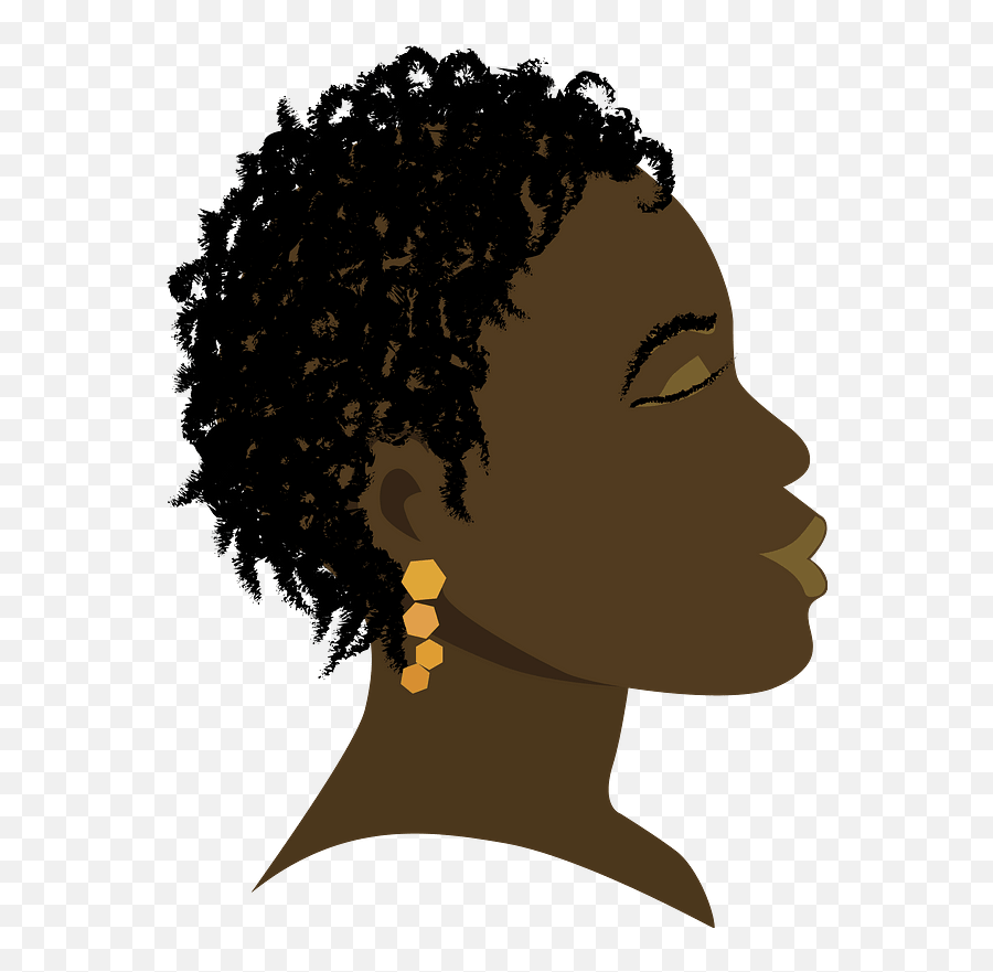 Girl With Closed Eyes Clipart - Transparent Afro Art Png,Afro Transparent