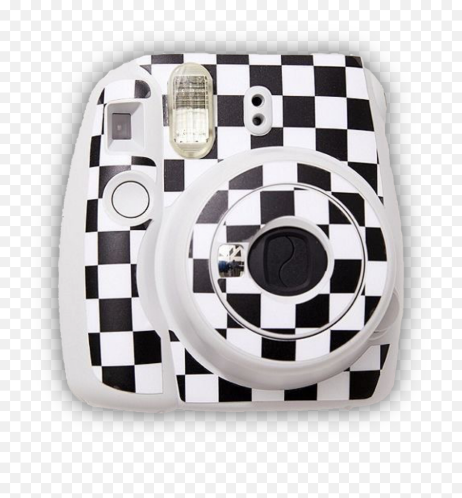 Checkerboard Polaroid Black White Sticker By Bub - Glitch Checkerboard Png,Checkered Pattern Png