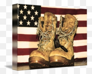 Combat Boots Dog Tags By Emily W - Soldier Boots In The House Army Png,Combat Boots Png