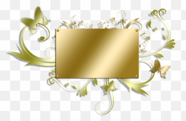 Download Picture Frame Flower Gold Golden Free Png - Floral Png