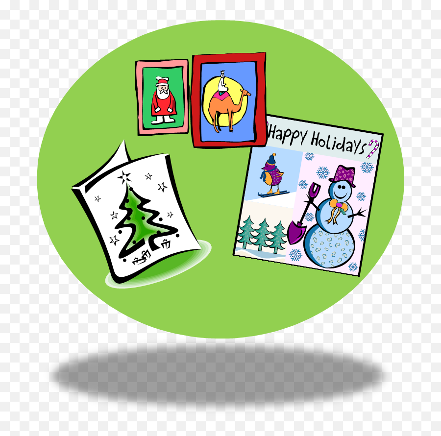 Happy Holidays Card Clipart - Christmas Cards Clipart Png,Christmas Card Png