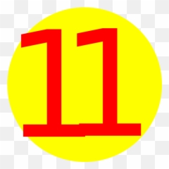 Red Roundedwith Number 10 Clip Art - Vector Clipart Cartoon Number 11 Png,Number 10 Png