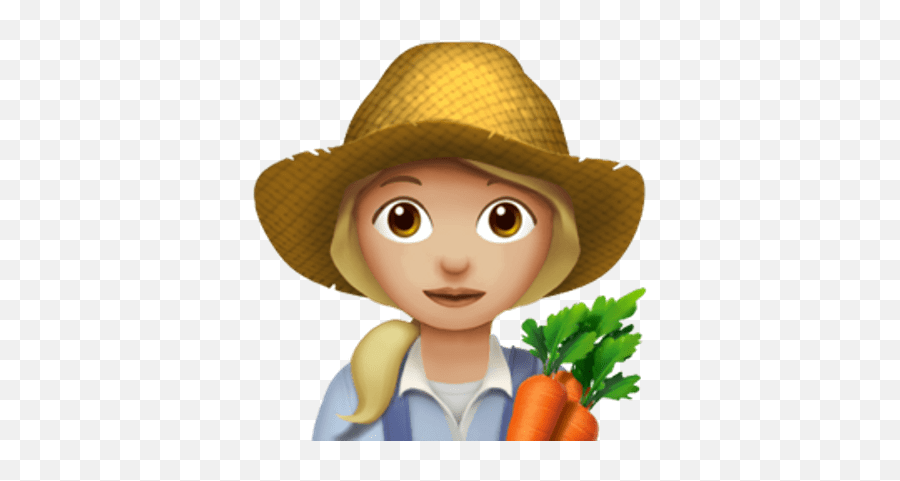 Female Farmer Apple Emoji Transparent Png - Stickpng Farmer Emoji Png,Sun Emoji Png