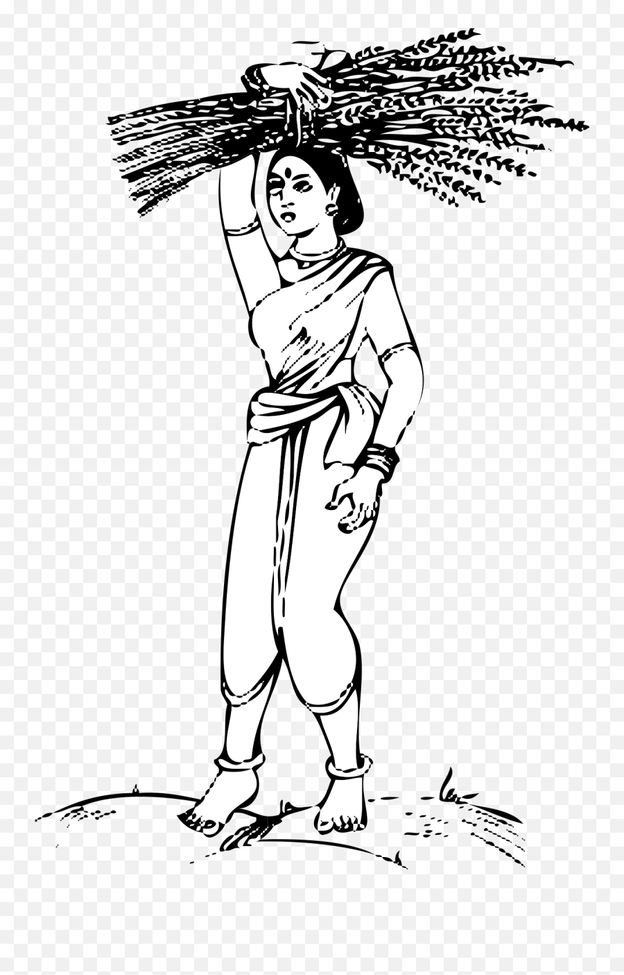 Fileindian Election Symbol Female Farmersvg - Wikimedia Janata Dal Secular Party Symbol Png,Farmer Png