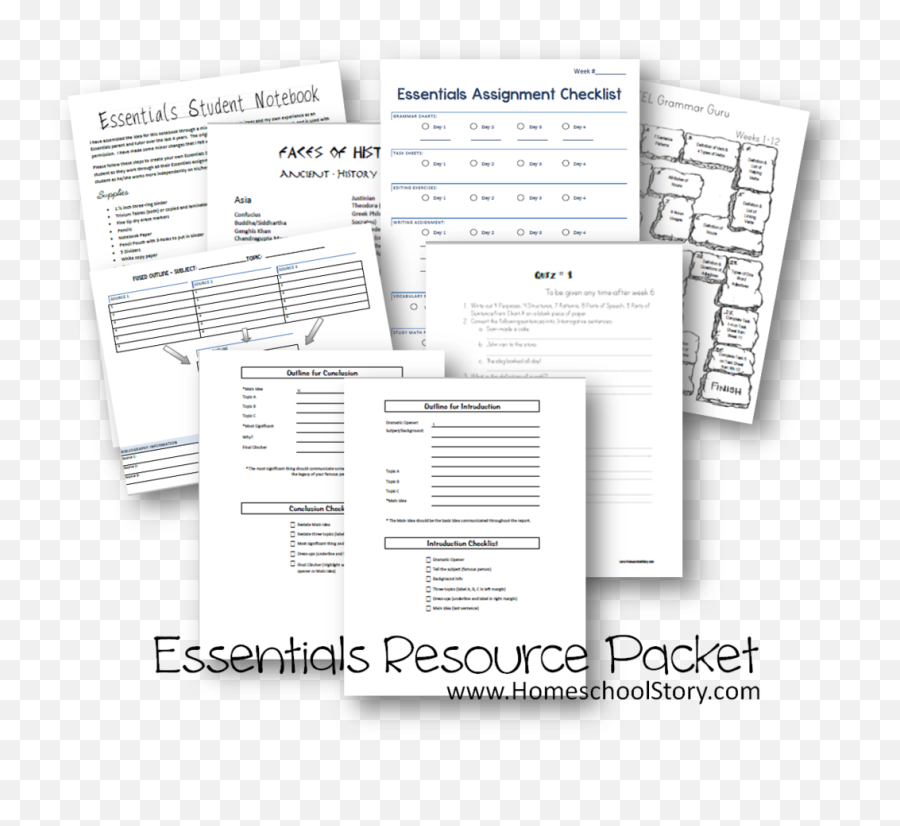 Grammar U0026 Writing Resource Pack - Essentials Instant Download Classical Conversations Essentials Chart Png,Classical Conversations Logo