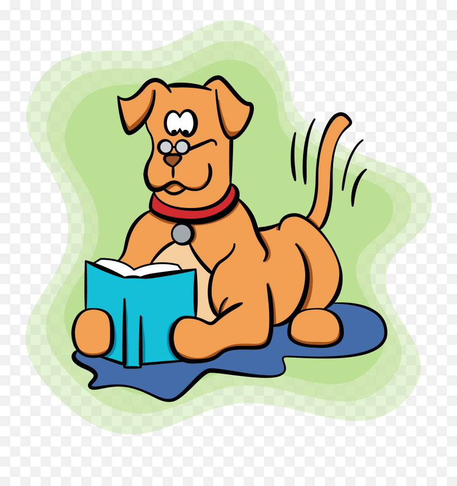 Cartoon Dog Reading Transparent Png - Cartoon Dog Reading A Book,Reading Png