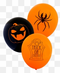 Png Orange And Black Balloons Image - Black And Orange Halloween Balloons,Black Balloons Png