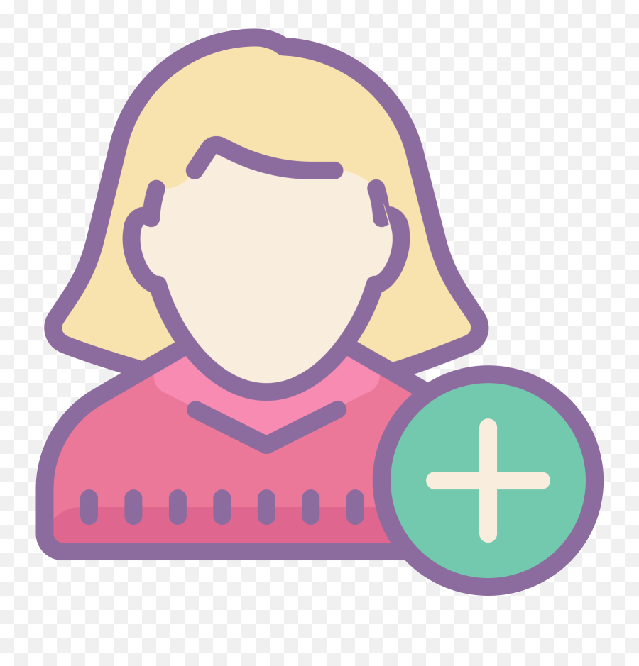 Add User Female Icon - Add User Icon Transparent Clipart Awesome Face Png,Female Icon Png