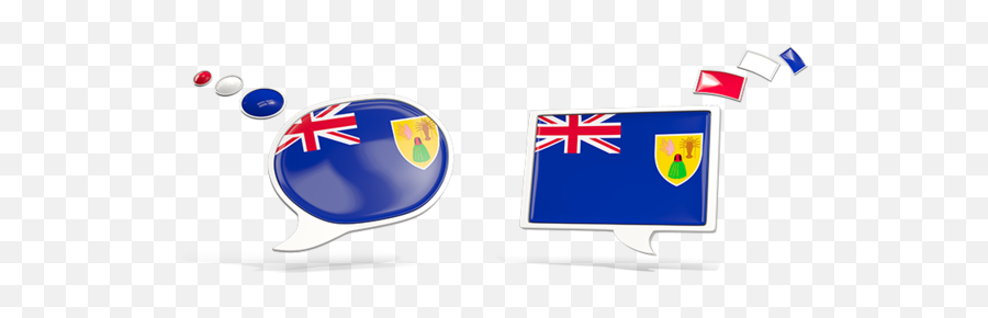 Two Speech Bubbles Illustration Of Flag Turks And Caicos - Vertical Png,Bubbles Icon