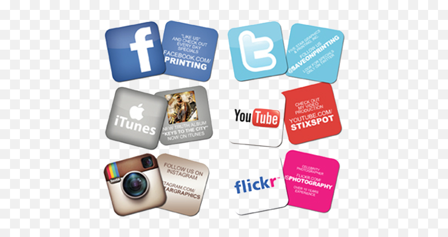 Chicago Social Favi Card Printing Pica Seven Group - Social Media Cards Png,Mini Facebook Icon