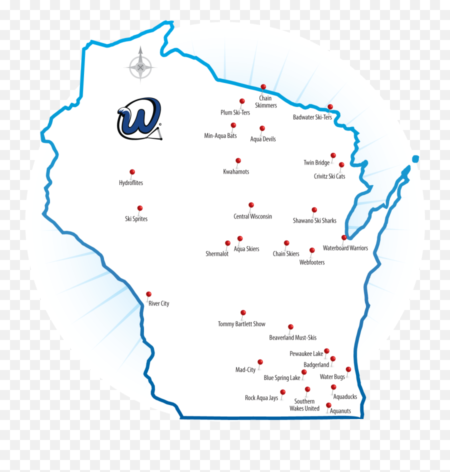 Wisconsin State Water Ski Show - Wisconsin Water Ski Teams Map Png,Water Ski Icon