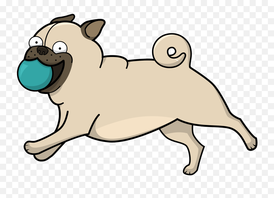 Clipart Puppy Pug - Public Domain Dog Clipart Png,Pug Transparent Background